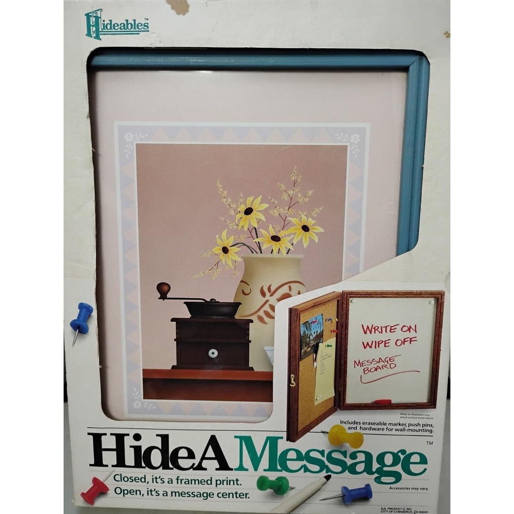Vintage Goose Blue Wood Message Center Cork WriteBoard Wall Art USA Grandma Core